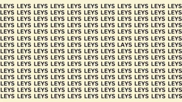 Optical Illusion: Can You Find The Word Lays in 15 Secs?